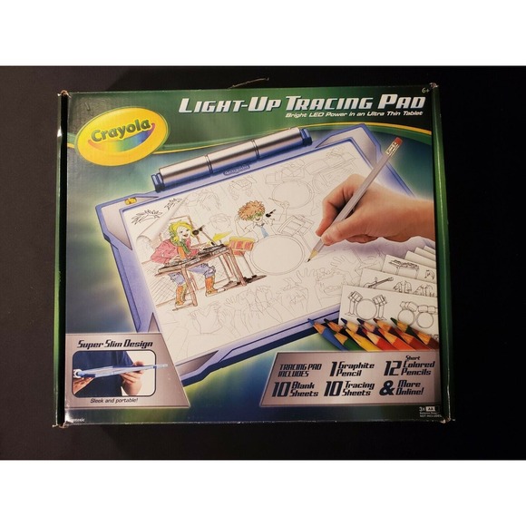 Crayola 04-0907 Light-up Tracing Pad Bright LED-Ultra Thin- Great Kids Gift-Blue - Picture 7 of 7